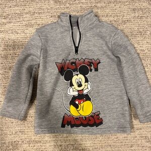 Vintage Mickey Mouse Gray Kids Pullover